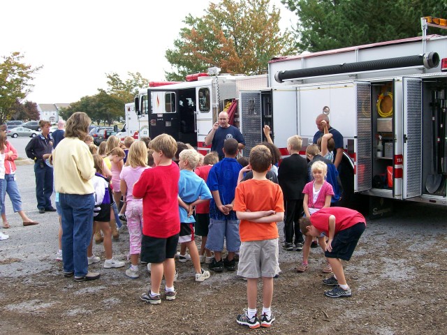 A visit to a local elementary school during Fire Prevention Week 2007.